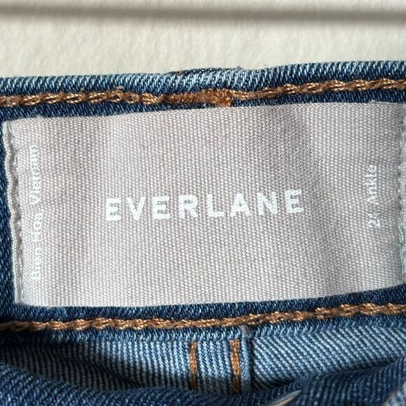 Everlane Skinny Blue Jeans Mid Rise Ankle Stretch Size 24 - Picture 9 of 10